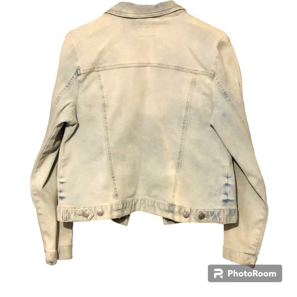 TIME AND TRU Womens Denim Jean Jacket Light Wash Stretch Size L 12-14 EUC - Picture 5 of 8